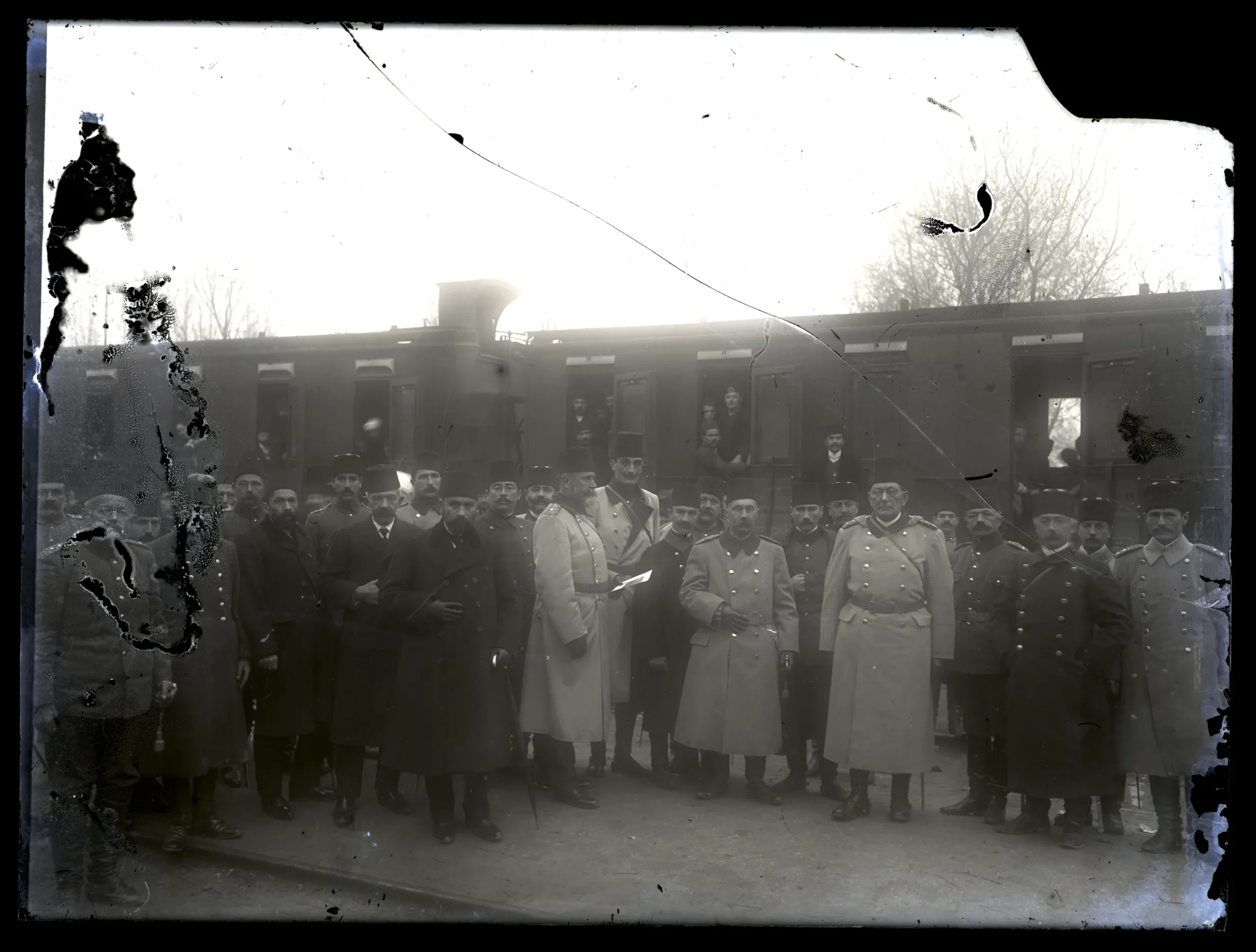 Arrival of von der Goltz's delegation at Bitola station